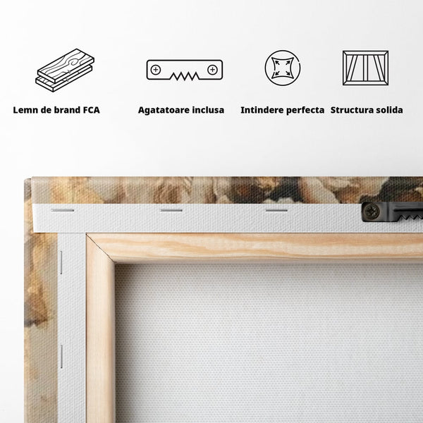 Leinwandbilder Premium LuxCanva® G1020, Metamorphose der Weiblichkeit, Träumen, Blumen, Geheimnisvoll, Gold, Seele, Gedanken, Portrait, Wohnen, Schlafzimmer, Lebendige Farben