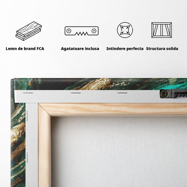Tablou Canvas Premium LuxCanva® G1026, Ochi ce Spun Povesti , Oriental, Regina, Desert, Verde, Ochi, Boem, Smarald, Living, Dormitor
