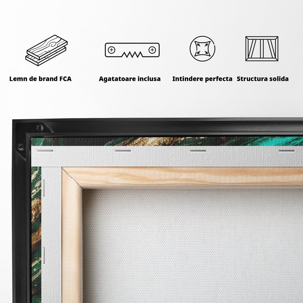Tablou Canvas Premium LuxCanva® G1026, Ochi ce Spun Povesti , Oriental, Regina, Desert, Verde, Ochi, Boem, Smarald, Living, Dormitor