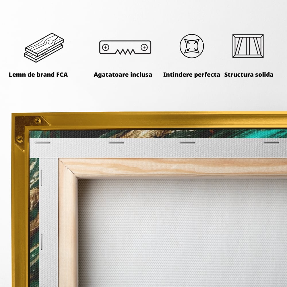 Tablou Canvas Premium LuxCanva® G1026, Ochi ce Spun Povesti , Oriental, Regina, Desert, Verde, Ochi, Boem, Smarald, Living, Dormitor