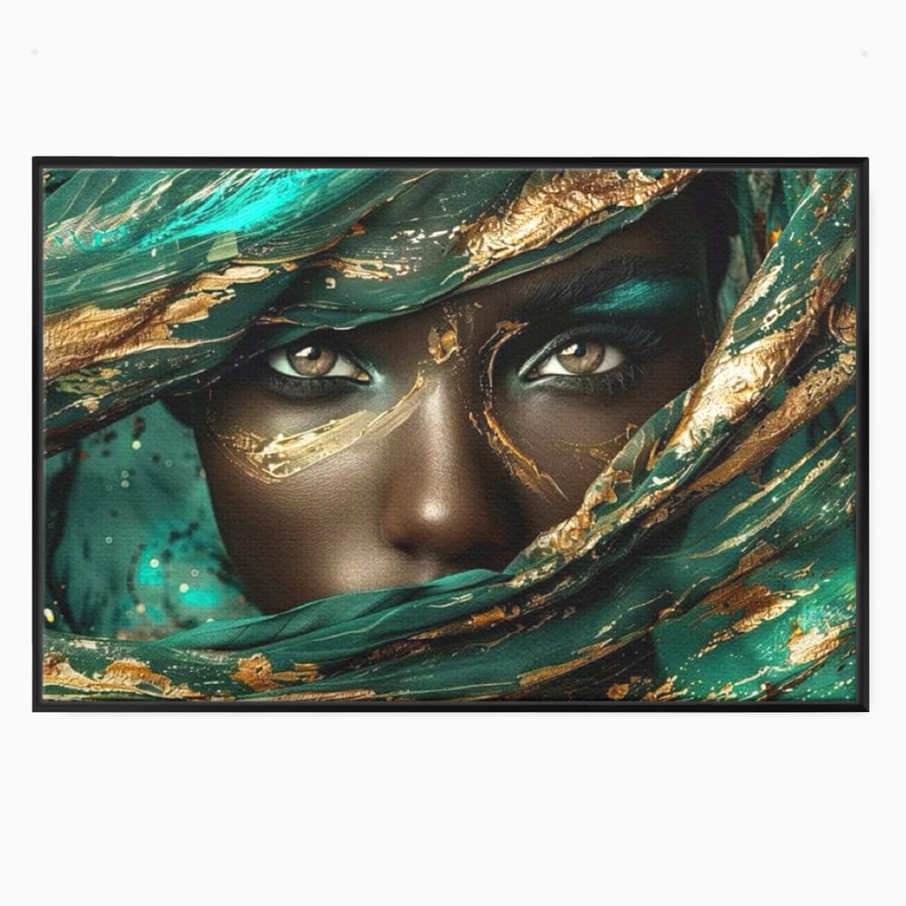 Tablou Canvas Premium LuxCanva® G1026, Ochi ce Spun Povesti , Oriental, Regina, Desert, Verde, Ochi, Boem, Smarald, Living, Dormitor