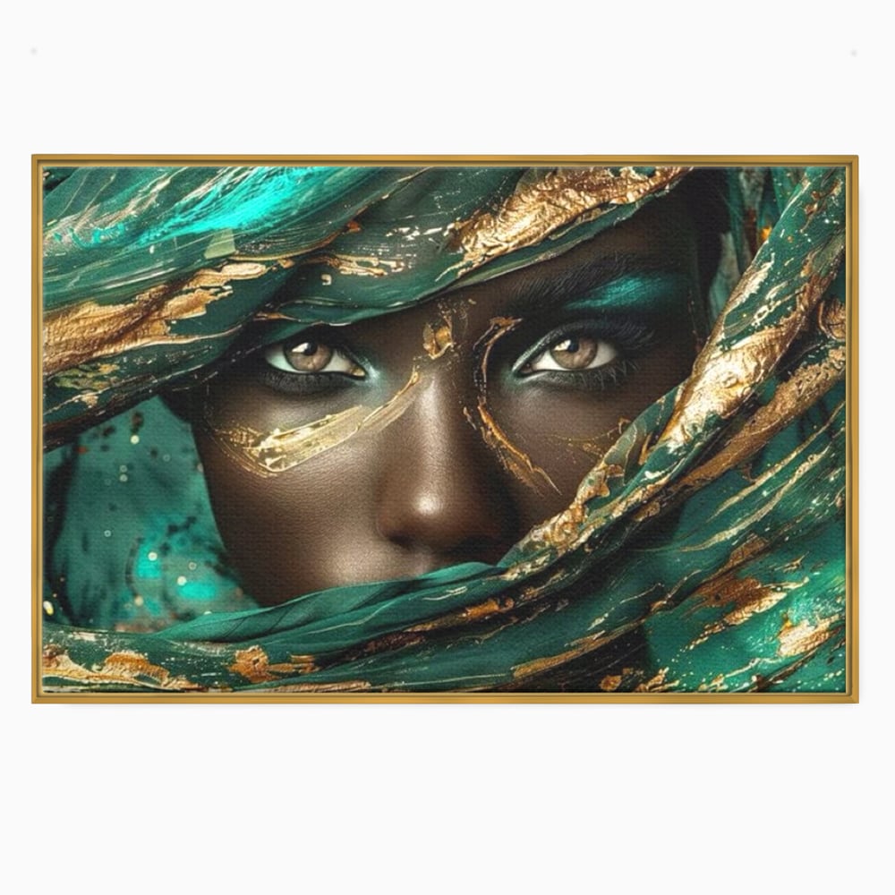 Tablou Canvas Premium LuxCanva® G1026, Ochi ce Spun Povesti , Oriental, Regina, Desert, Verde, Ochi, Boem, Smarald, Living, Dormitor