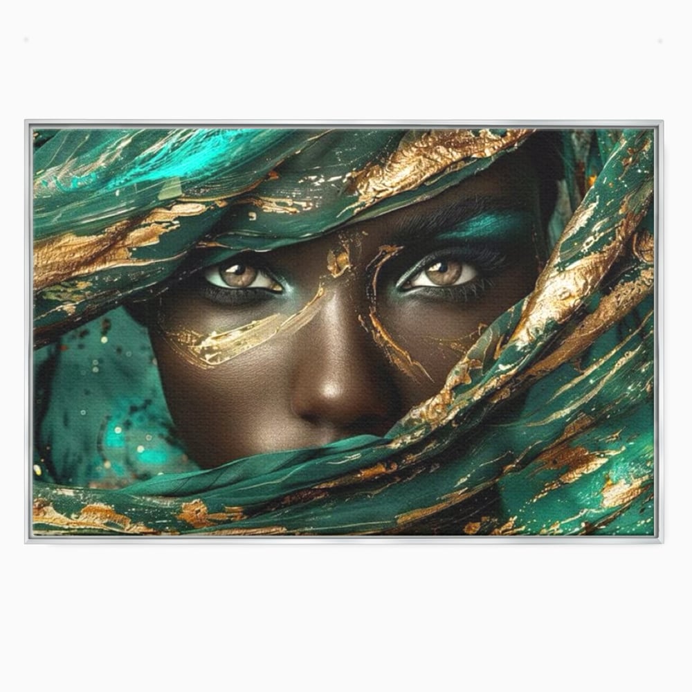 Tablou Canvas Premium LuxCanva® G1026, Ochi ce Spun Povesti , Oriental, Regina, Desert, Verde, Ochi, Boem, Smarald, Living, Dormitor