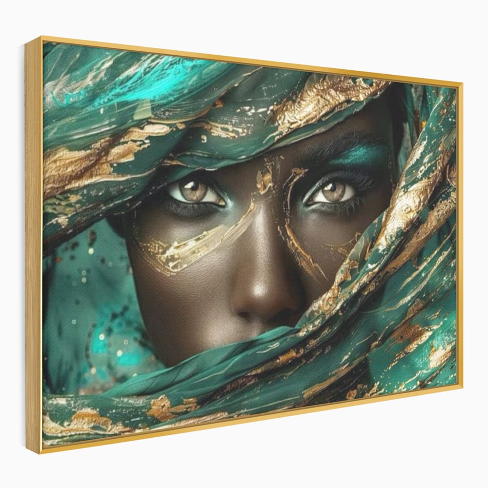 Tablou Canvas Premium LuxCanva® G1026, Ochi ce Spun Povesti , Oriental, Regina, Desert, Verde, Ochi, Boem, Smarald, Living, Dormitor