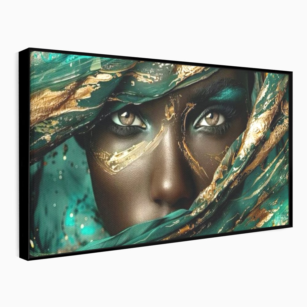 Tablou Canvas Premium LuxCanva® G1026, Ochi ce Spun Povesti , Oriental, Regina, Desert, Verde, Ochi, Boem, Smarald, Living, Dormitor