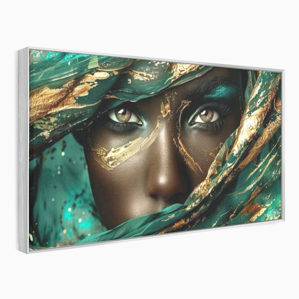 Tablou Canvas Premium LuxCanva® G1026, Ochi ce Spun Povesti , Oriental, Regina, Desert, Verde, Ochi, Boem, Smarald, Living, Dormitor