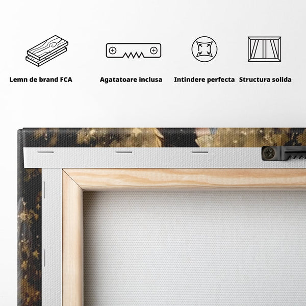 Tablou Canvas Premium LuxCanva® G1027, Magia din Intuneric , Stralucire, Magie, Rochie, Basm, Feminitate, Mister, Silueta, Living, Dormitor