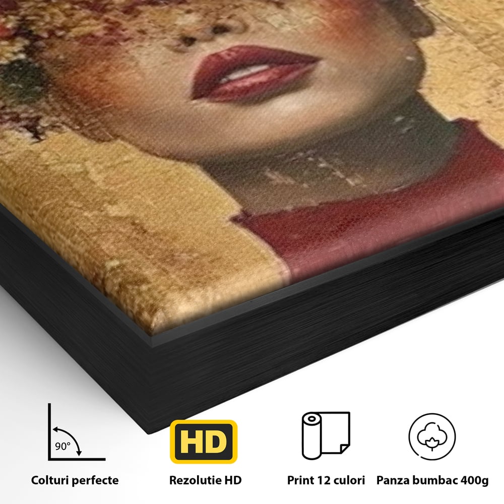 LuxCanva Premium-Leinwandkunst® G1029, Frau und Rosen, Natur, Blütenblätter, Rosen, Details, Porträt, Romantik, Romantisch, Wohnen, Schlafzimmer, Lebendige Farben