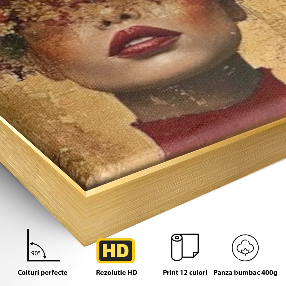 LuxCanva Premium-Leinwandkunst® G1029, Frau und Rosen, Natur, Blütenblätter, Rosen, Details, Porträt, Romantik, Romantisch, Wohnen, Schlafzimmer, Lebendige Farben