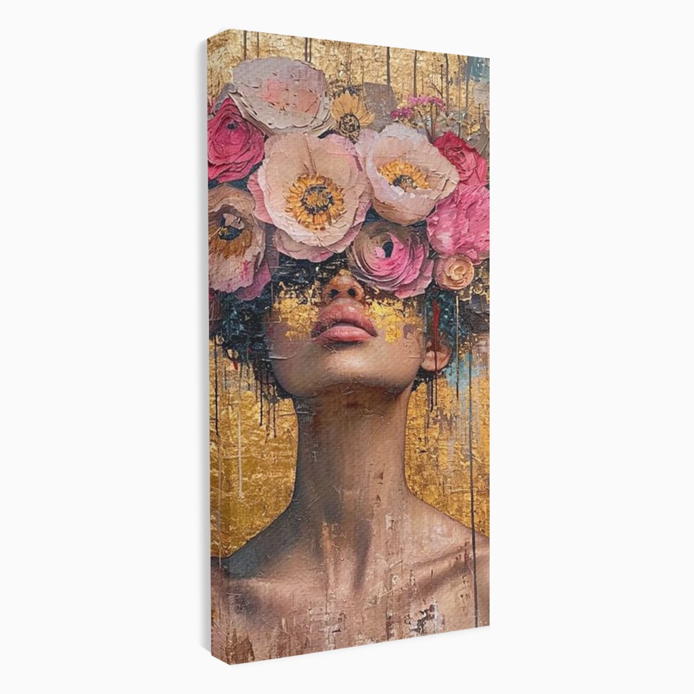 Tablou Canvas Premium LuxCanva® G1032, Poezie in Petale Pastel , Coroana, Natura, Simbioza, Romantism, Artistic, Armonie, Living, Dormitor