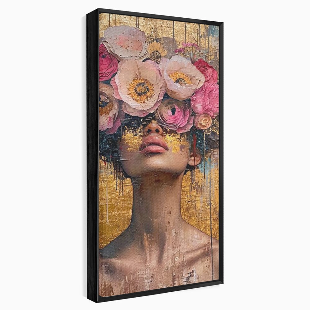Tablou Canvas Premium LuxCanva® G1032, Poezie in Petale Pastel , Coroana, Natura, Simbioza, Romantism, Artistic, Armonie, Living, Dormitor