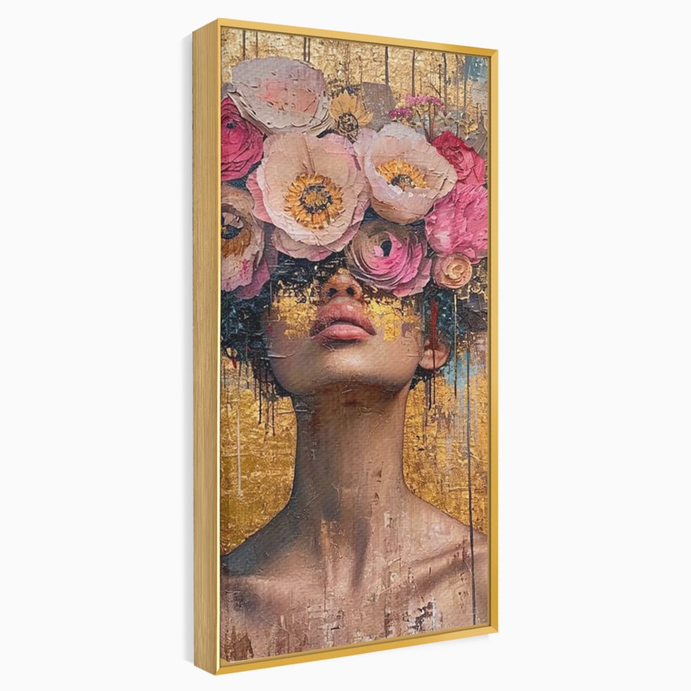 Tablou Canvas Premium LuxCanva® G1032, Poezie in Petale Pastel , Coroana, Natura, Simbioza, Romantism, Artistic, Armonie, Living, Dormitor