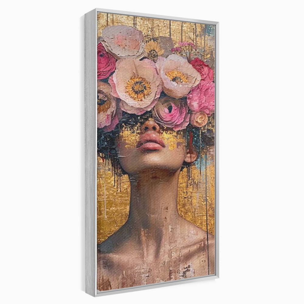 Tablou Canvas Premium LuxCanva® G1032, Poezie in Petale Pastel , Coroana, Natura, Simbioza, Romantism, Artistic, Armonie, Living, Dormitor