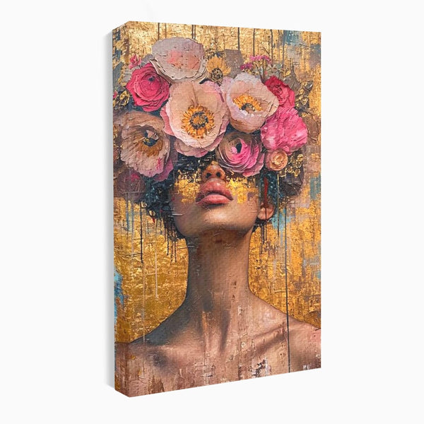 Tablou Canvas Premium LuxCanva® G1032, Poezie in Petale Pastel , Coroana, Natura, Simbioza, Romantism, Artistic, Armonie, Living, Dormitor