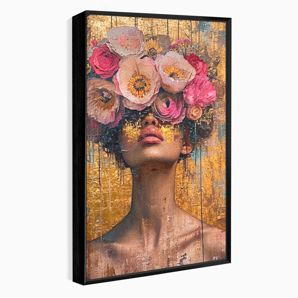 Tablou Canvas Premium LuxCanva® G1032, Poezie in Petale Pastel , Coroana, Natura, Simbioza, Romantism, Artistic, Armonie, Living, Dormitor