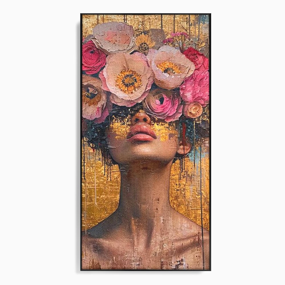 Tablou Canvas Premium LuxCanva® G1032, Poezie in Petale Pastel , Coroana, Natura, Simbioza, Romantism, Artistic, Armonie, Living, Dormitor