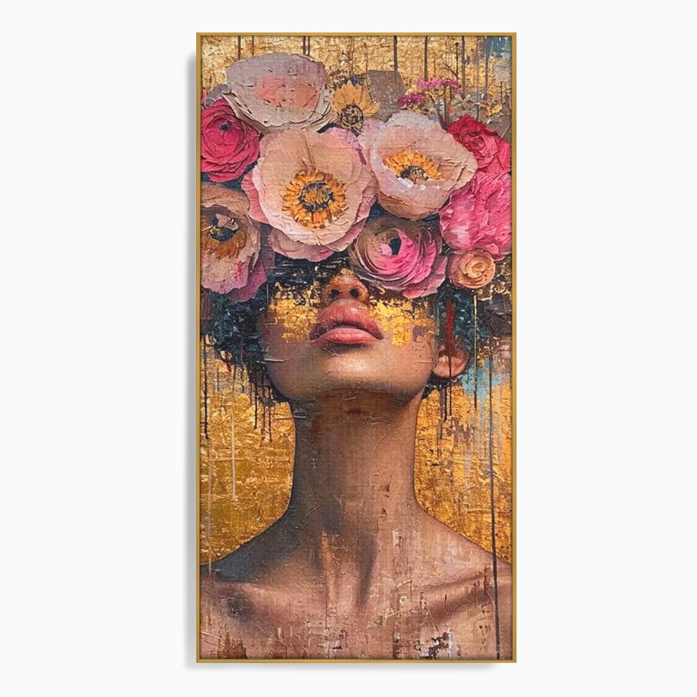 Tablou Canvas Premium LuxCanva® G1032, Poezie in Petale Pastel , Coroana, Natura, Simbioza, Romantism, Artistic, Armonie, Living, Dormitor