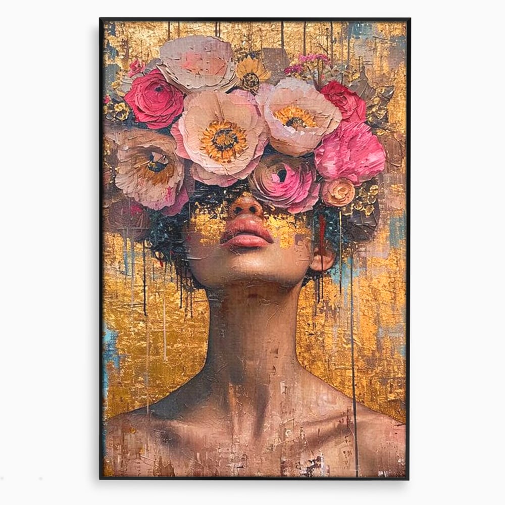 Tablou Canvas Premium LuxCanva® G1032, Poezie in Petale Pastel , Coroana, Natura, Simbioza, Romantism, Artistic, Armonie, Living, Dormitor