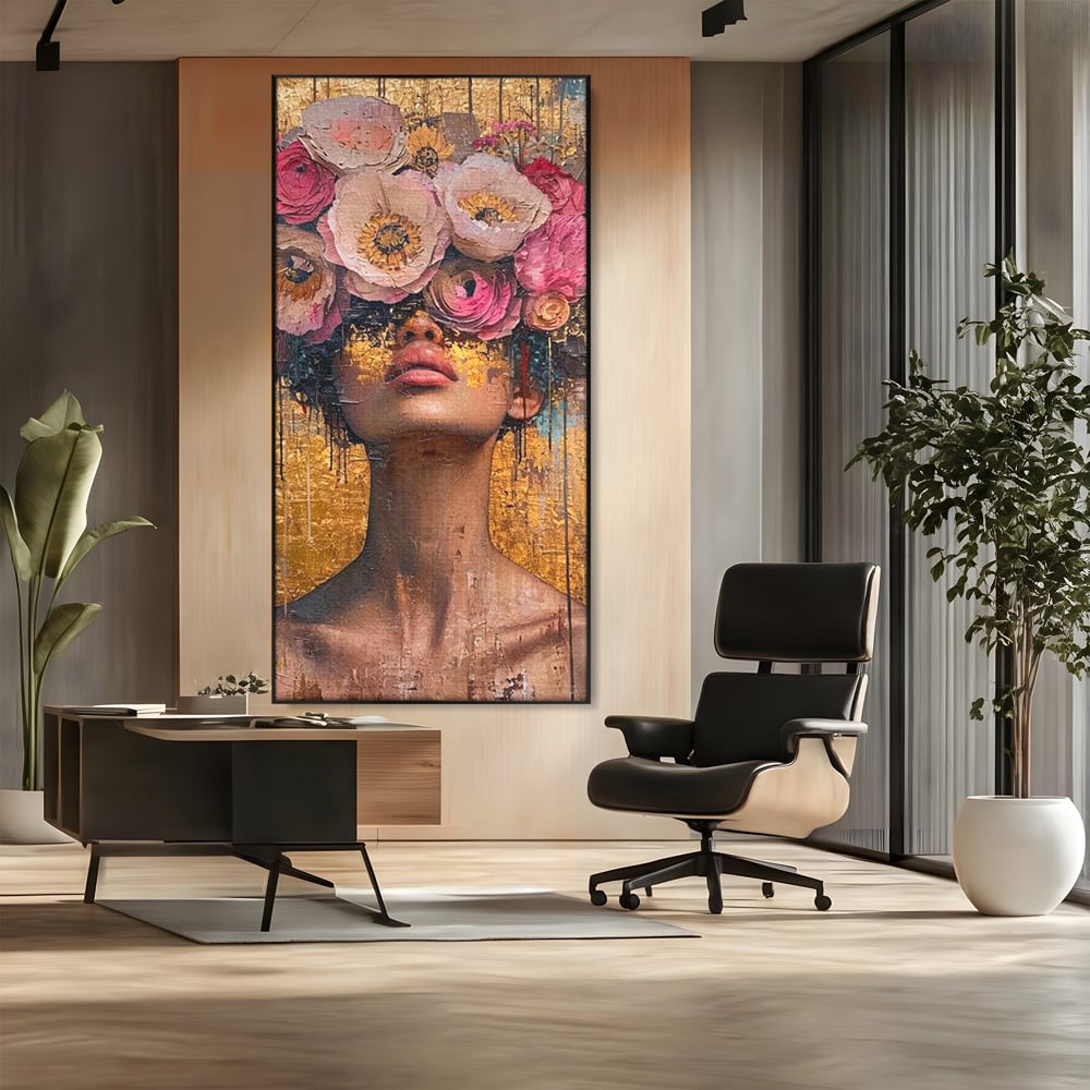 Tablou Canvas Premium LuxCanva® G1032, Poezie in Petale Pastel , Coroana, Natura, Simbioza, Romantism, Artistic, Armonie, Living, Dormitor