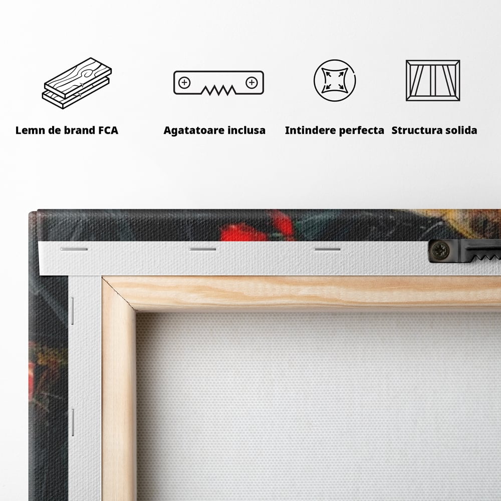 Tablou Canvas Premium LuxCanva® G1034, Pasi prin Furtuna ,  Ploaie, Oras, Feminitate, Pasiune, Modernitate, Par, Lung, Living, Dormitor, Culori vibrante