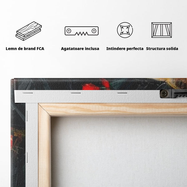 Tablou Canvas Premium LuxCanva® G1034, Pasi prin Furtuna ,  Ploaie, Oras, Feminitate, Pasiune, Modernitate, Par, Lung, Living, Dormitor, Culori vibrante