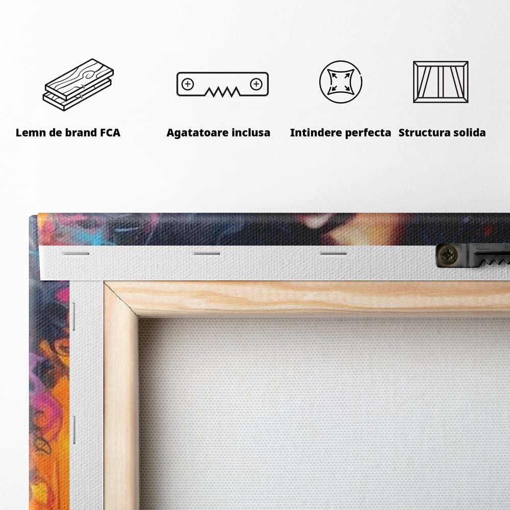 Leinwandbilder Leinwand Premium LuxCanva® G1035, Spirit Rebel , Urban, Afro, Elektrisch, Unabhängigkeit, Kontrast, Schönheit, Wohnen, Schlafzimmer, Lebendige Farben