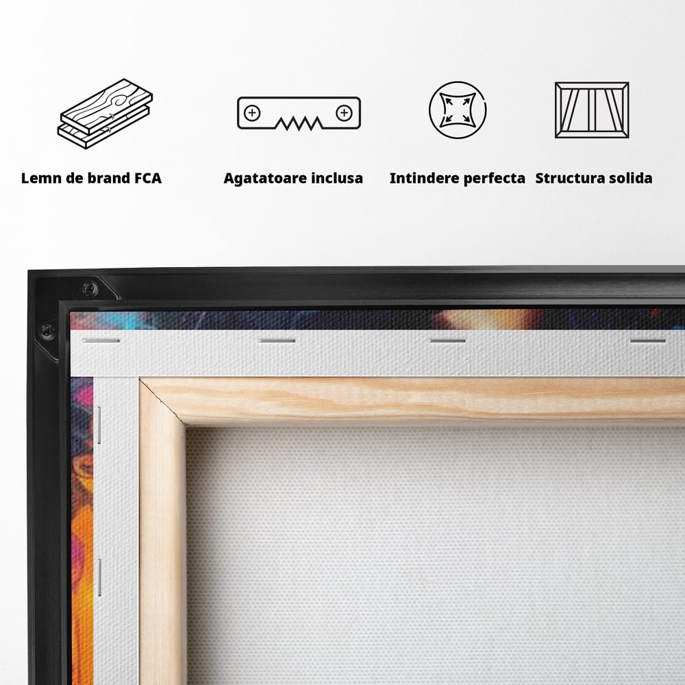 Leinwandbilder Leinwand Premium LuxCanva® G1035, Spirit Rebel , Urban, Afro, Elektrisch, Unabhängigkeit, Kontrast, Schönheit, Wohnen, Schlafzimmer, Lebendige Farben