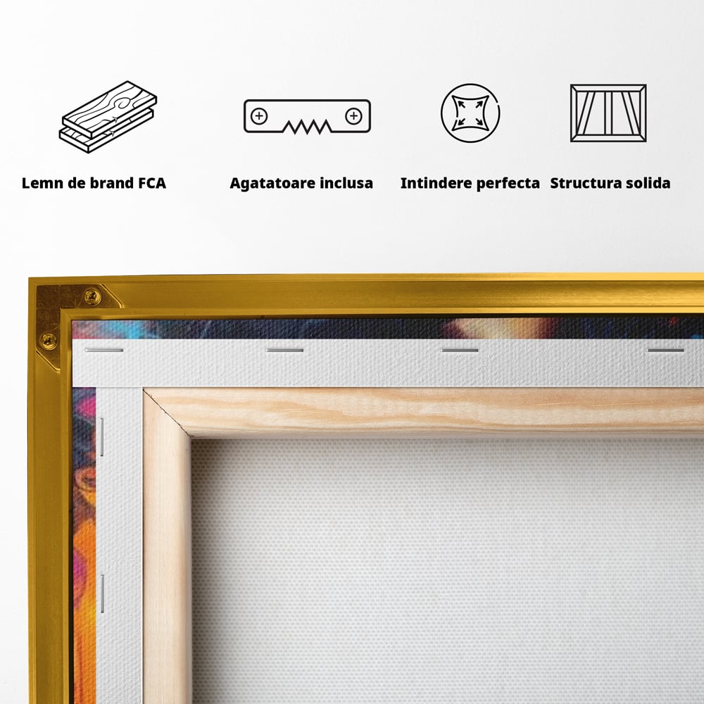 Leinwandbilder Leinwand Premium LuxCanva® G1035, Spirit Rebel , Urban, Afro, Elektrisch, Unabhängigkeit, Kontrast, Schönheit, Wohnen, Schlafzimmer, Lebendige Farben
