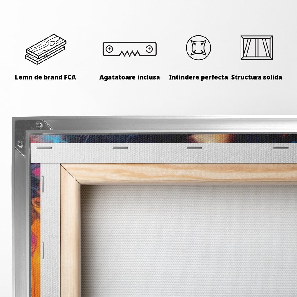 Leinwandbilder Leinwand Premium LuxCanva® G1035, Spirit Rebel , Urban, Afro, Elektrisch, Unabhängigkeit, Kontrast, Schönheit, Wohnen, Schlafzimmer, Lebendige Farben