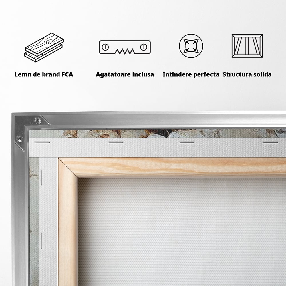 Leinwand Leinwand Wandkunst Premium LuxCanva® G1037, Essenz Angelika, Anmut, Geist, Gelassenheit, Schönheit, Göttlich, Weiß, Gold, Essenz, Wohnen, Schlafzimmer