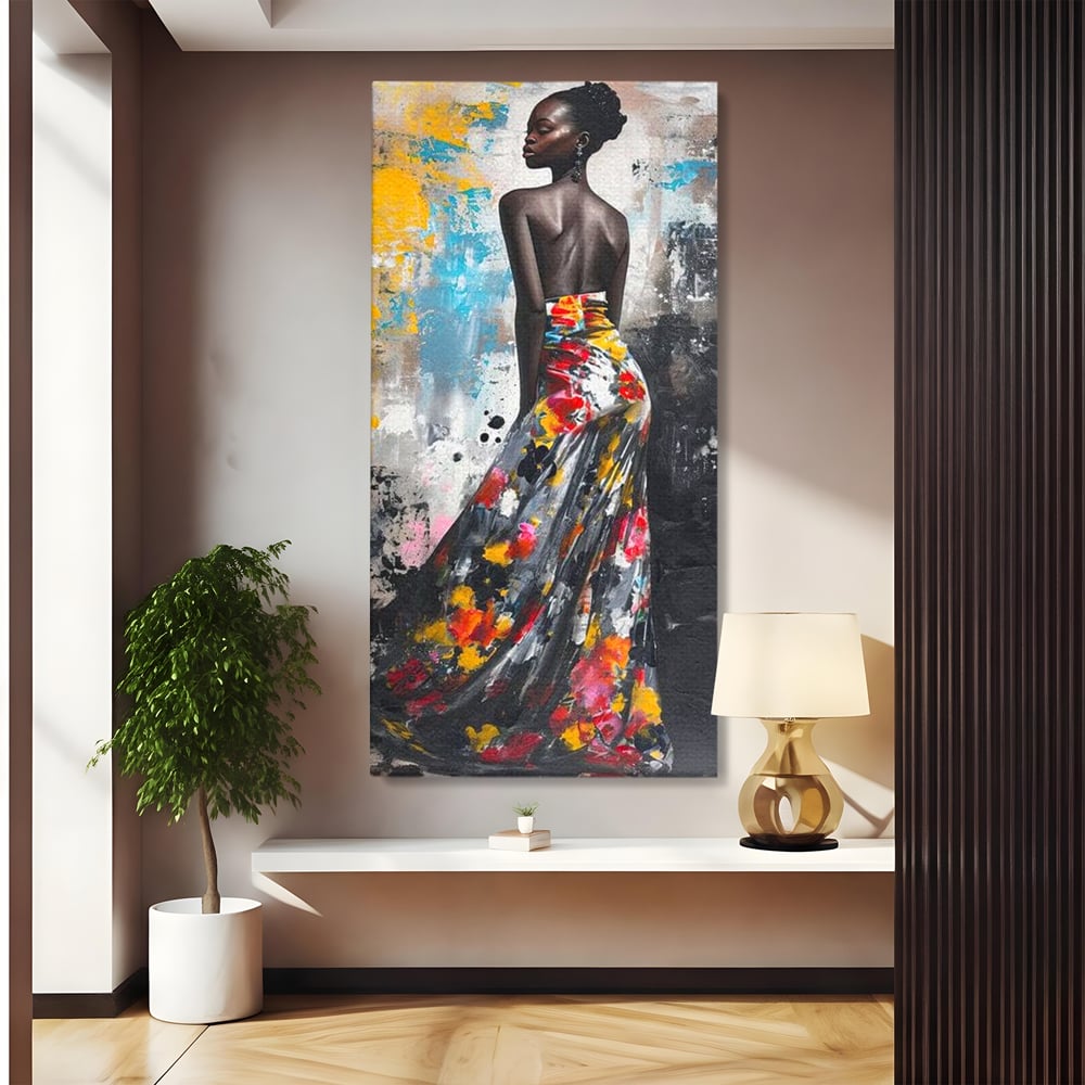 Tablou Canvas Premium LuxCanva® G1039, Stralucirea unei Muze , Rafinament, Bal, Fashion, Podium, Eleganta, Arta, Living, Dormitor, Culori vibrante