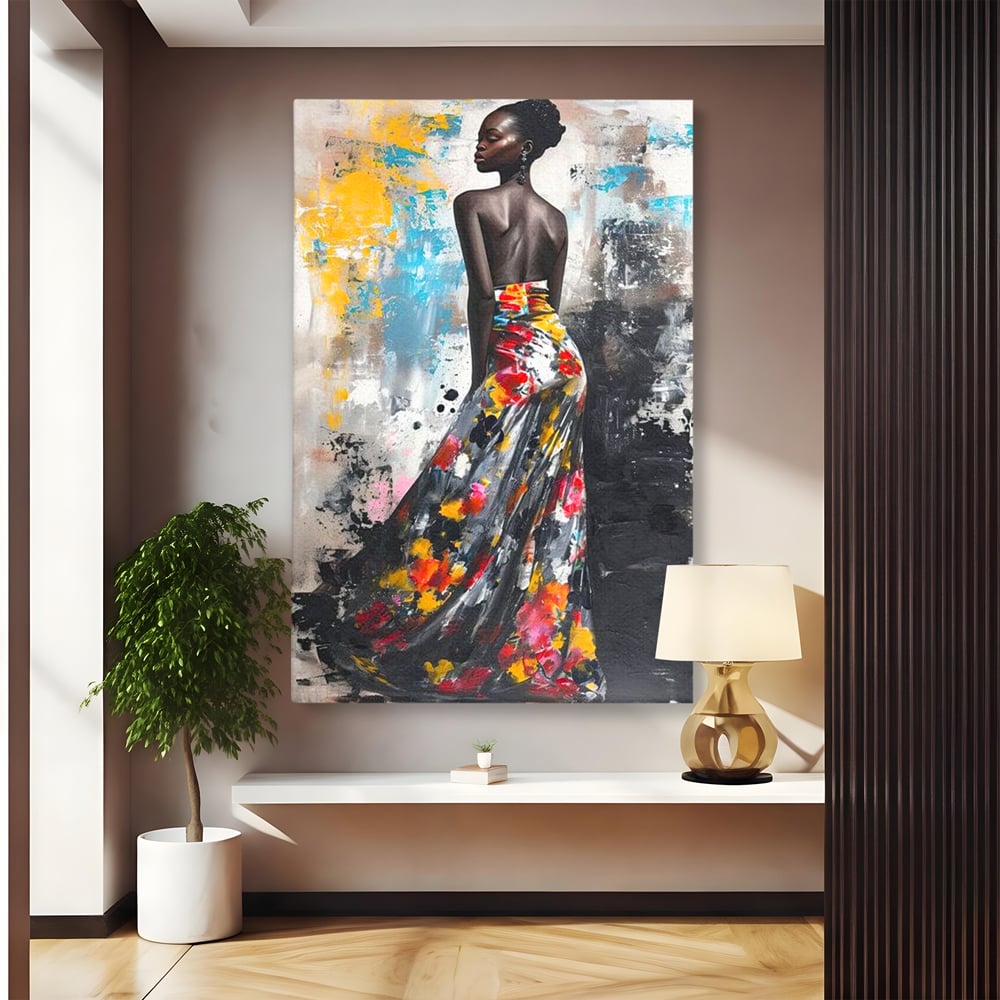 Tablou Canvas Premium LuxCanva® G1039, Stralucirea unei Muze , Rafinament, Bal, Fashion, Podium, Eleganta, Arta, Living, Dormitor, Culori vibrante