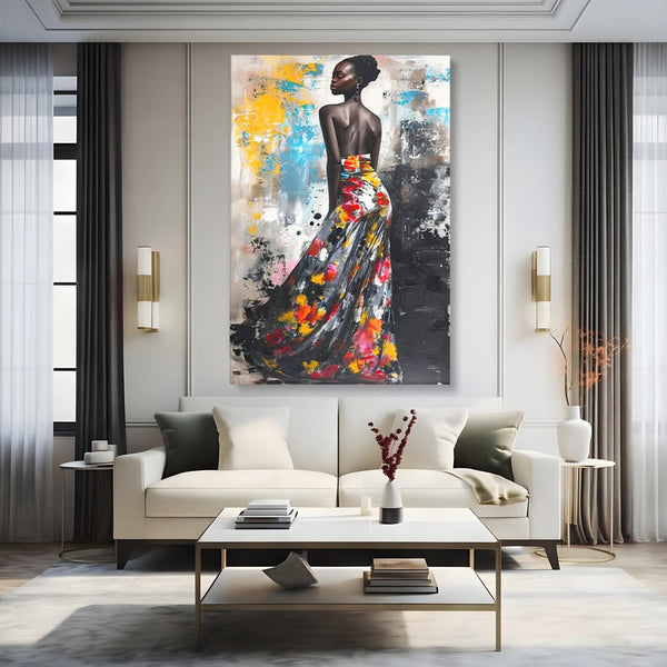 Tablou Canvas Premium LuxCanva® G1039, Stralucirea unei Muze , Rafinament, Bal, Fashion, Podium, Eleganta, Arta, Living, Dormitor, Culori vibrante