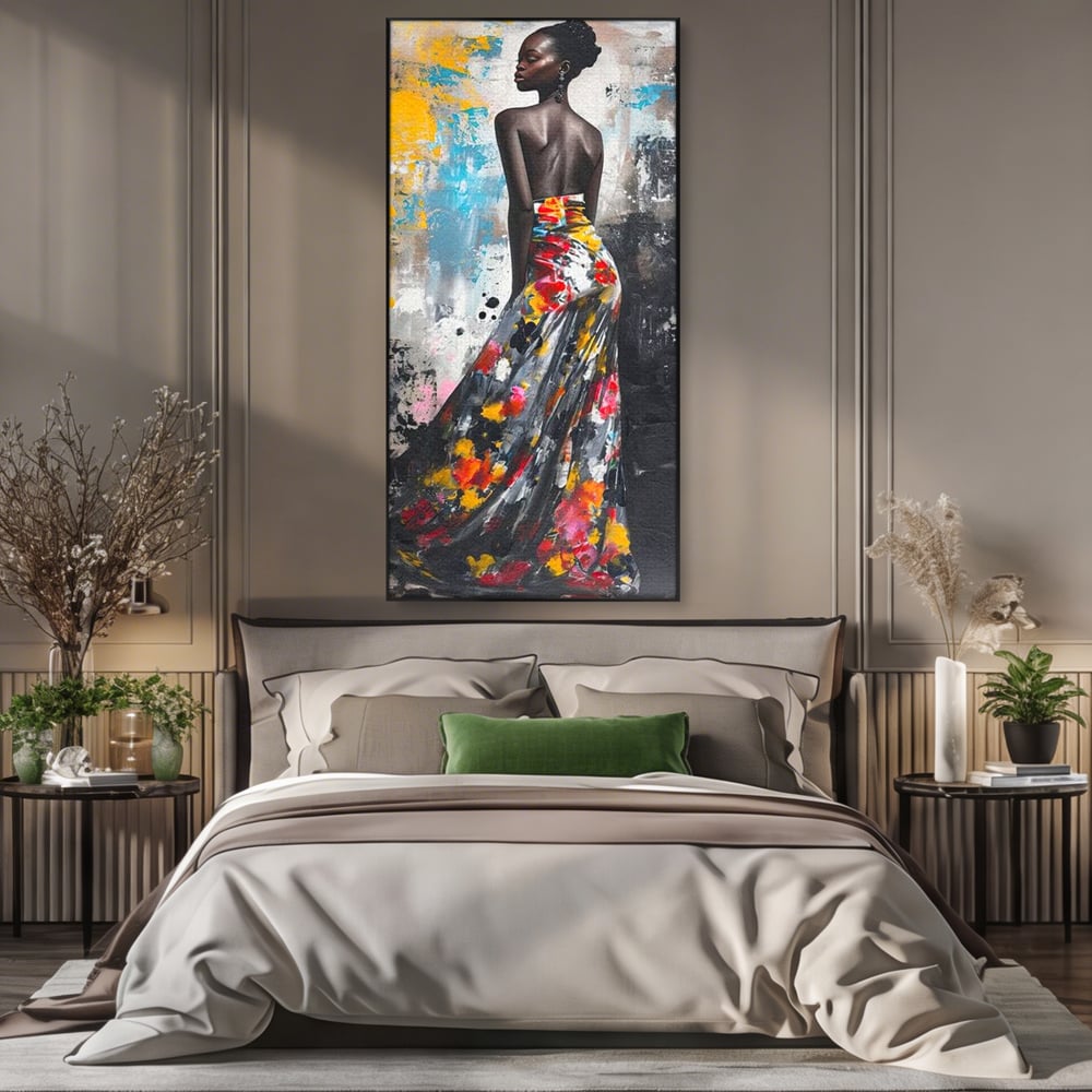 Tablou Canvas Premium LuxCanva® G1039, Stralucirea unei Muze , Rafinament, Bal, Fashion, Podium, Eleganta, Arta, Living, Dormitor, Culori vibrante