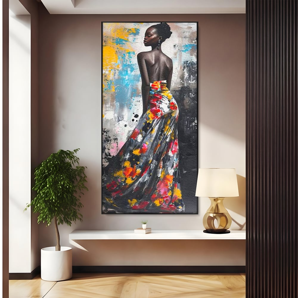 Tablou Canvas Premium LuxCanva® G1039, Stralucirea unei Muze , Rafinament, Bal, Fashion, Podium, Eleganta, Arta, Living, Dormitor, Culori vibrante