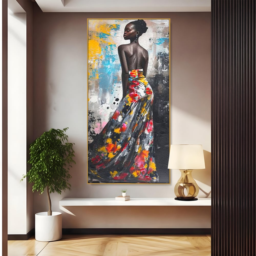 Tablou Canvas Premium LuxCanva® G1039, Stralucirea unei Muze , Rafinament, Bal, Fashion, Podium, Eleganta, Arta, Living, Dormitor, Culori vibrante