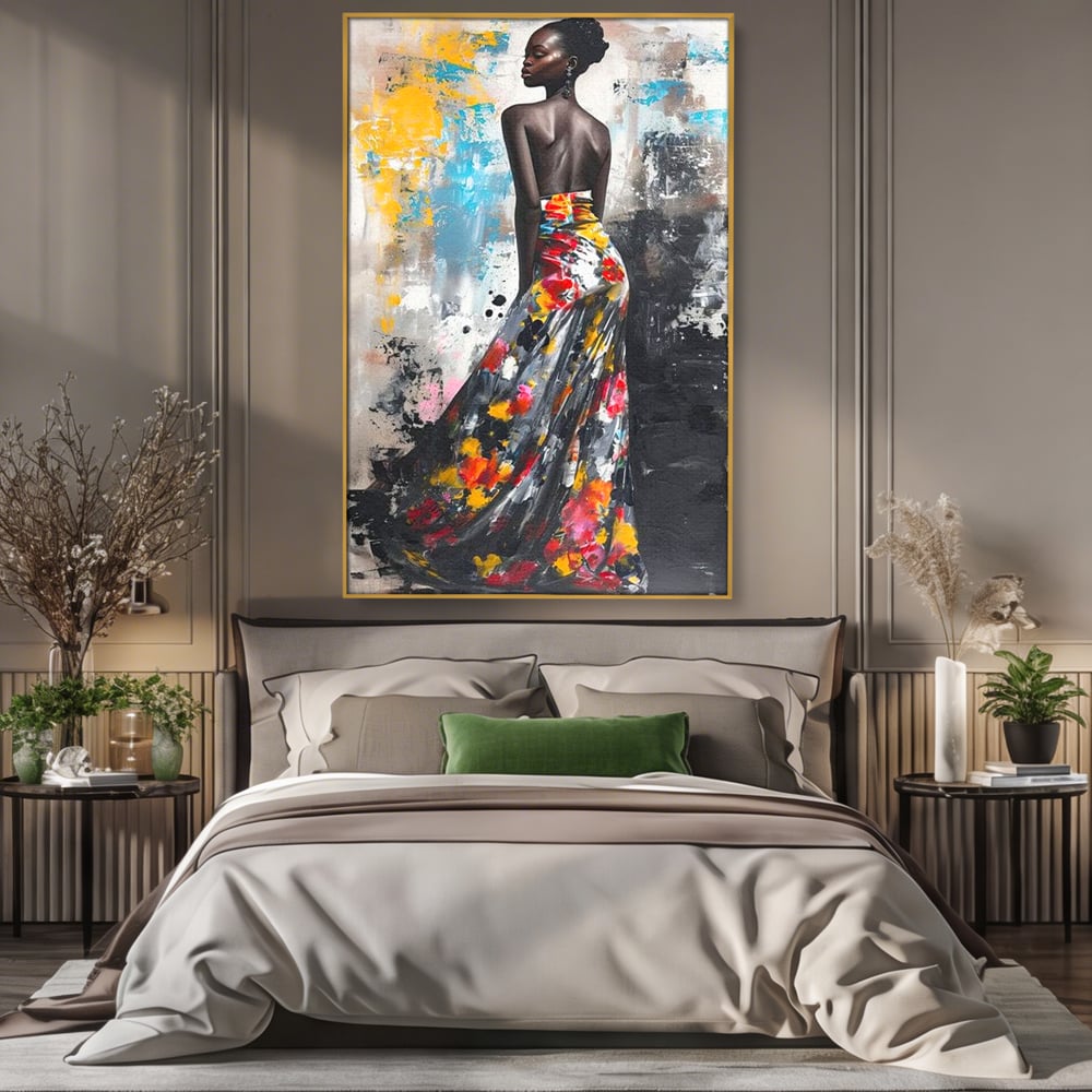 Tablou Canvas Premium LuxCanva® G1039, Stralucirea unei Muze , Rafinament, Bal, Fashion, Podium, Eleganta, Arta, Living, Dormitor, Culori vibrante