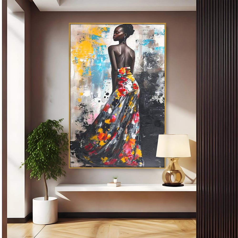 Tablou Canvas Premium LuxCanva® G1039, Stralucirea unei Muze , Rafinament, Bal, Fashion, Podium, Eleganta, Arta, Living, Dormitor, Culori vibrante
