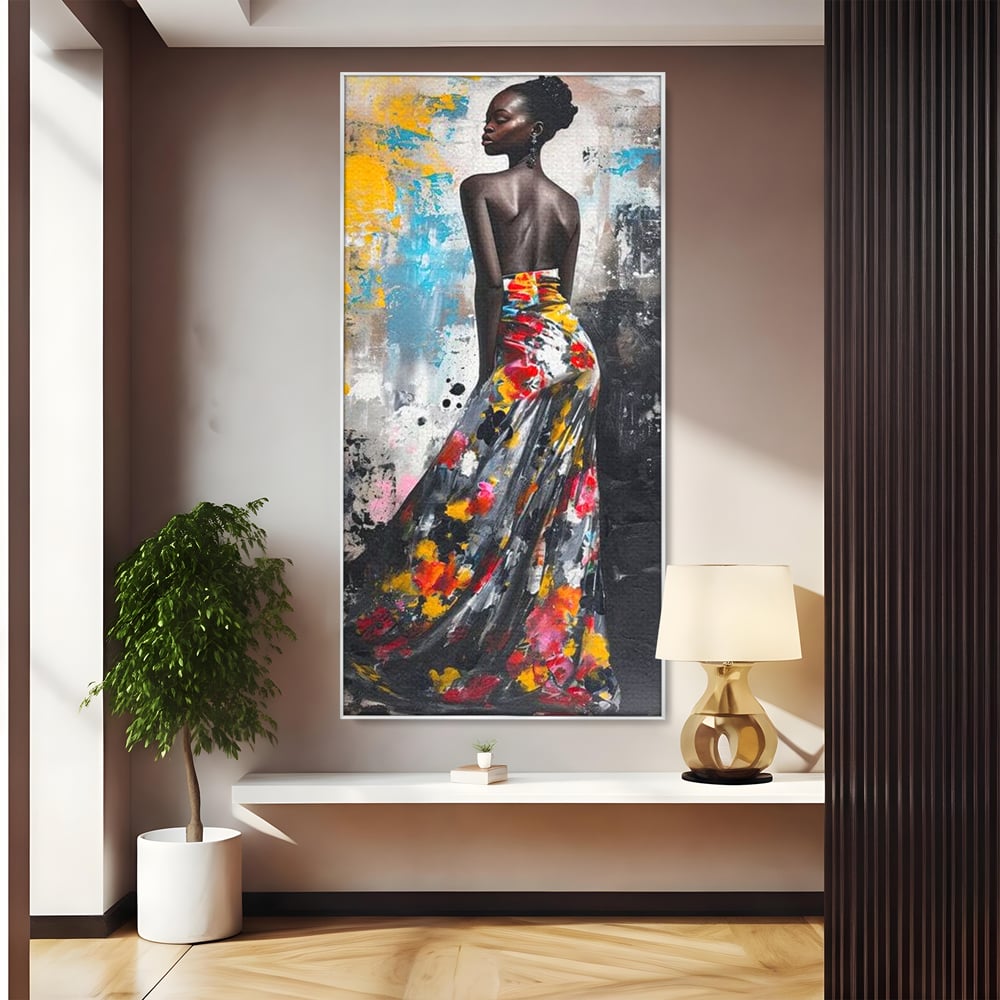 Tablou Canvas Premium LuxCanva® G1039, Stralucirea unei Muze , Rafinament, Bal, Fashion, Podium, Eleganta, Arta, Living, Dormitor, Culori vibrante