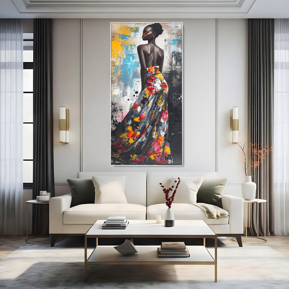Tablou Canvas Premium LuxCanva® G1039, Stralucirea unei Muze , Rafinament, Bal, Fashion, Podium, Eleganta, Arta, Living, Dormitor, Culori vibrante
