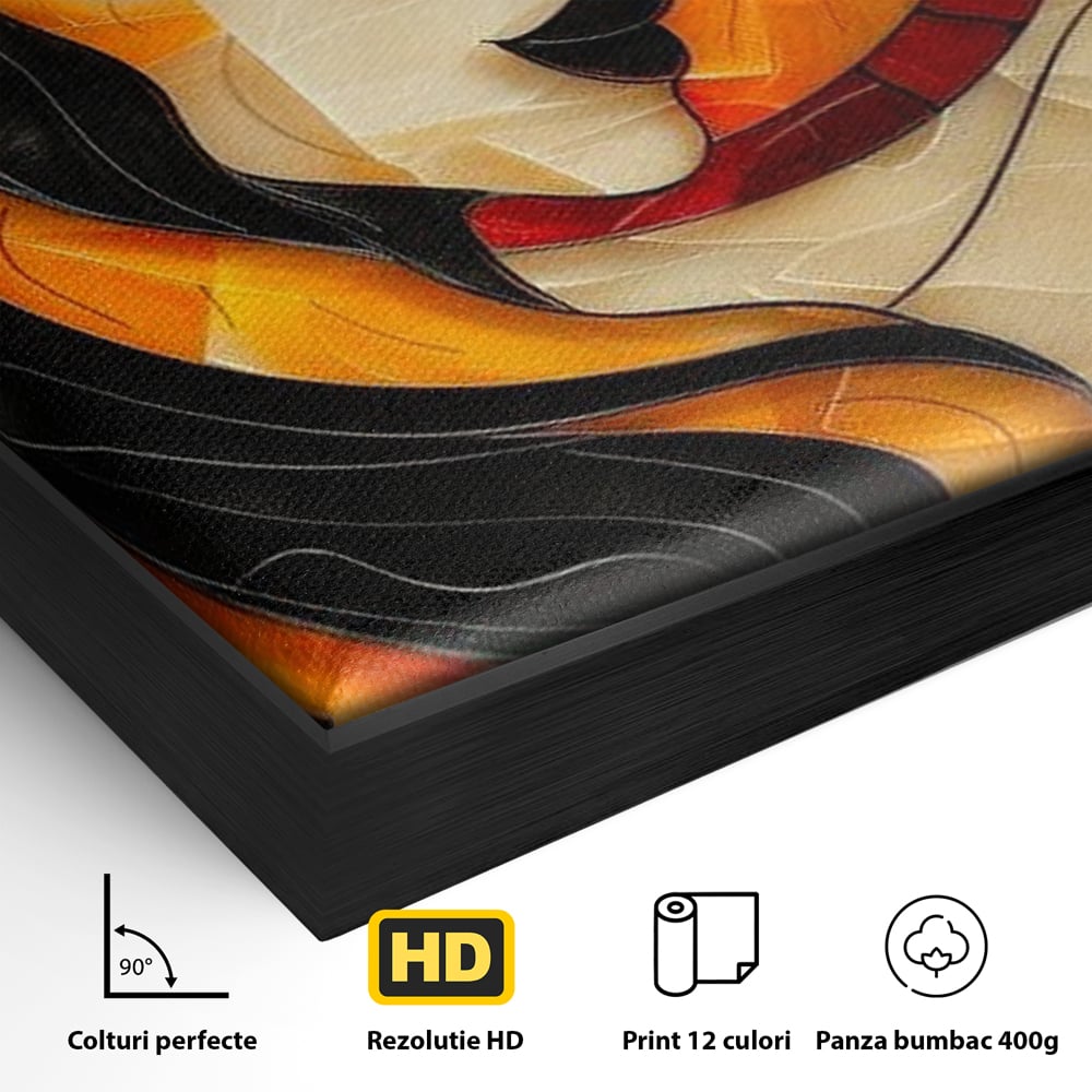 Tablou Canvas Premium LuxCanva® G1042, Zeita din Vitraliu , Soare, Aurora, Vis, Stralucire, Contemporan, Gotic, Mister, Misticism, Living, Dormitor