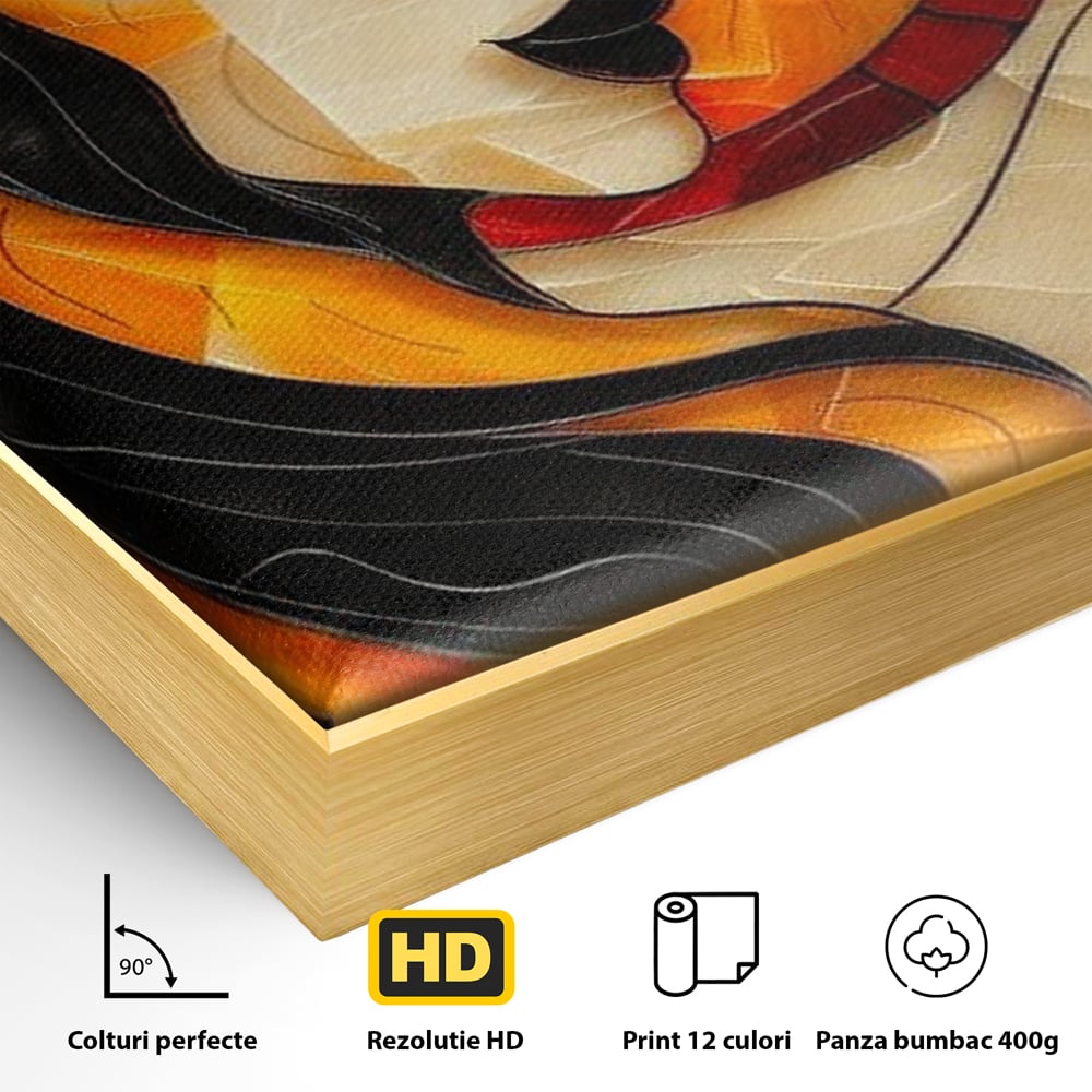 Tablou Canvas Premium LuxCanva® G1042, Zeita din Vitraliu , Soare, Aurora, Vis, Stralucire, Contemporan, Gotic, Mister, Misticism, Living, Dormitor