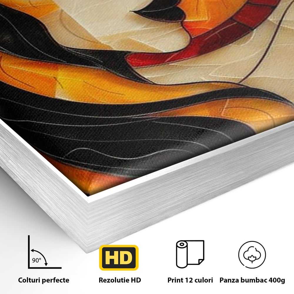 Tablou Canvas Premium LuxCanva® G1042, Zeita din Vitraliu , Soare, Aurora, Vis, Stralucire, Contemporan, Gotic, Mister, Misticism, Living, Dormitor