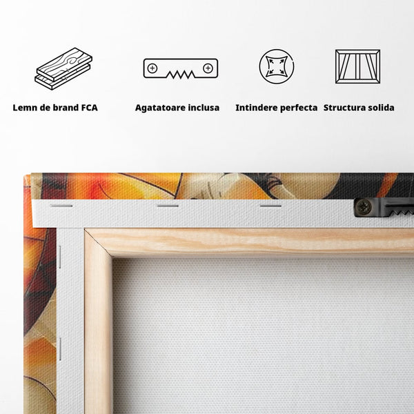 Tablou Canvas Premium LuxCanva® G1042, Zeita din Vitraliu , Soare, Aurora, Vis, Stralucire, Contemporan, Gotic, Mister, Misticism, Living, Dormitor