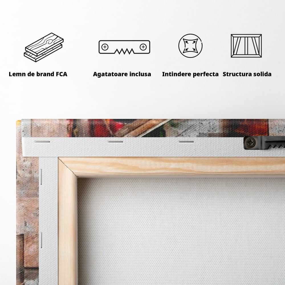 Tablou Canvas Premium LuxCanva® G1047, Pianista in Rosu