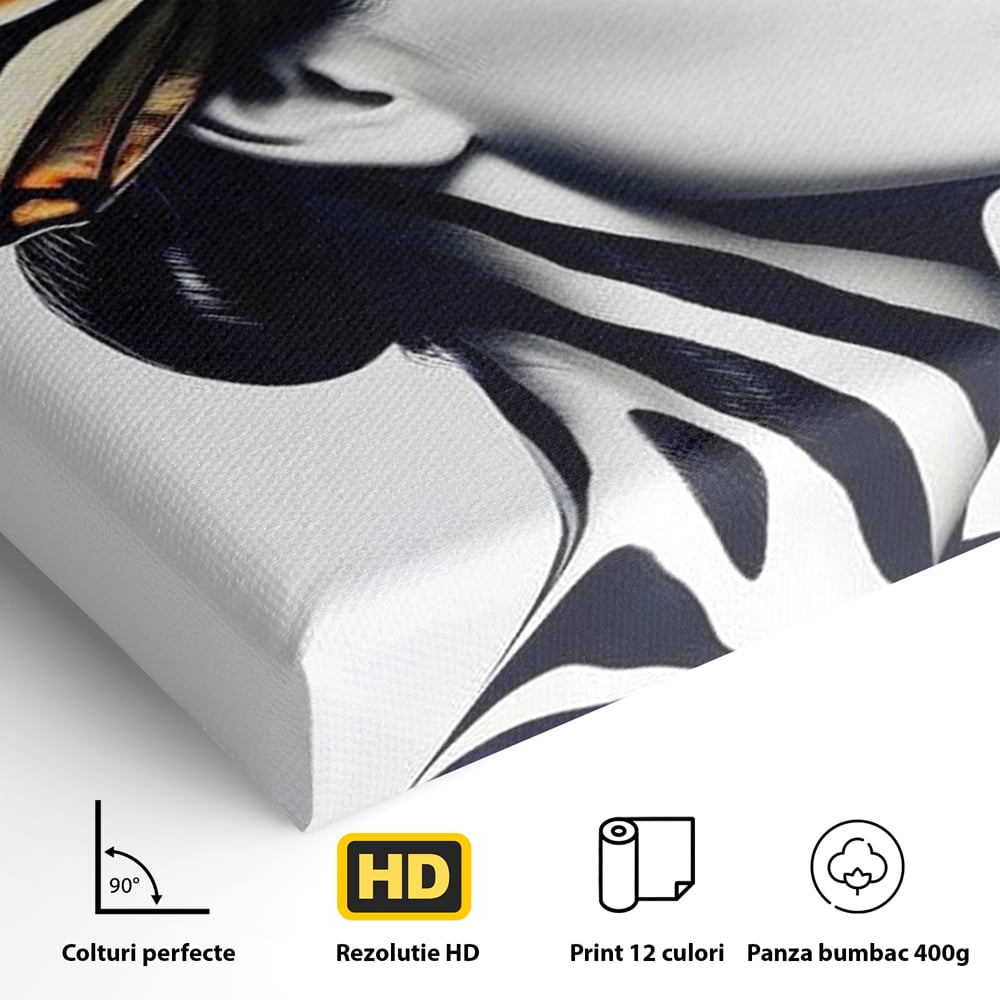 Tablou Canvas Premium LuxCanva® G1057, Fluturele Noptii , Transformare, Fluture, Omida, Simbioza, Metamorfoza, Living, Dormitor, Culori vibrante