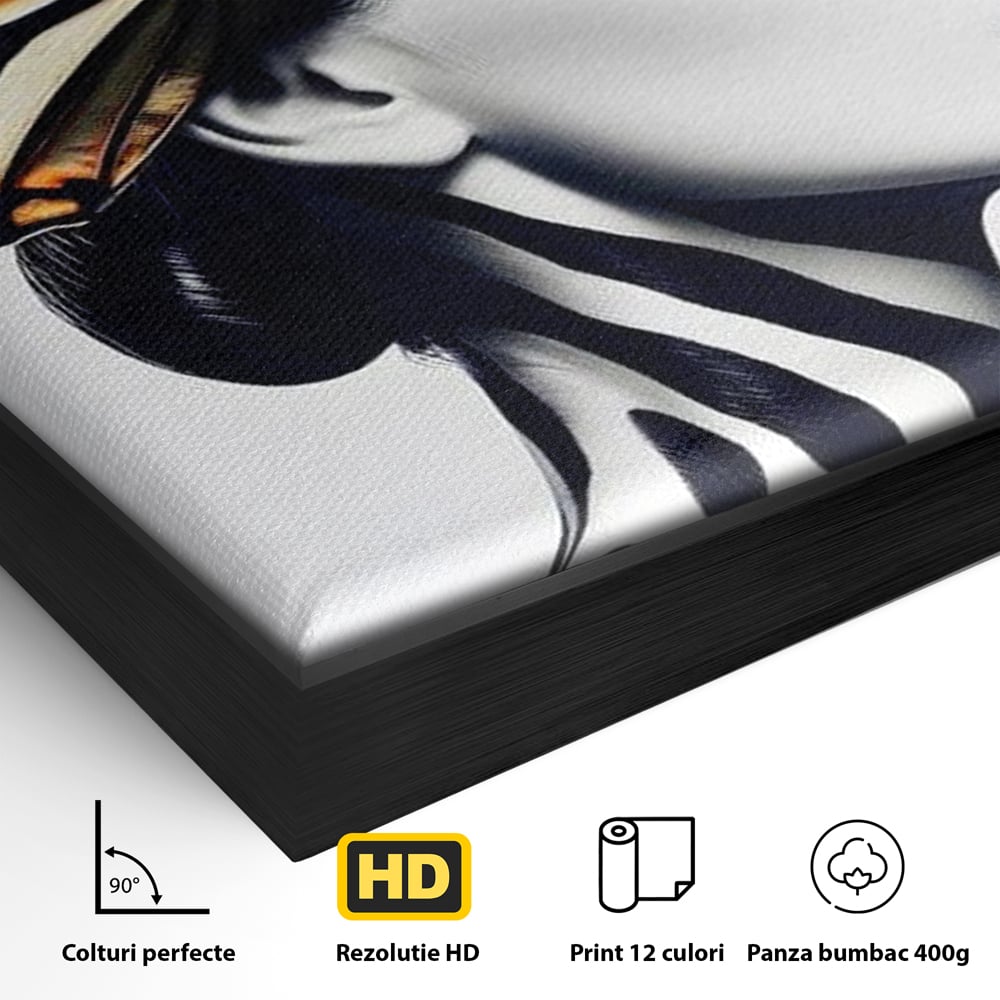 Tablou Canvas Premium LuxCanva® G1057, Fluturele Noptii , Transformare, Fluture, Omida, Simbioza, Metamorfoza, Living, Dormitor, Culori vibrante