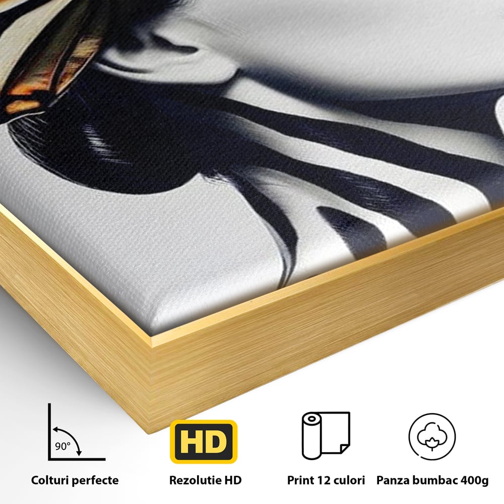 Tablou Canvas Premium LuxCanva® G1057, Fluturele Noptii , Transformare, Fluture, Omida, Simbioza, Metamorfoza, Living, Dormitor, Culori vibrante