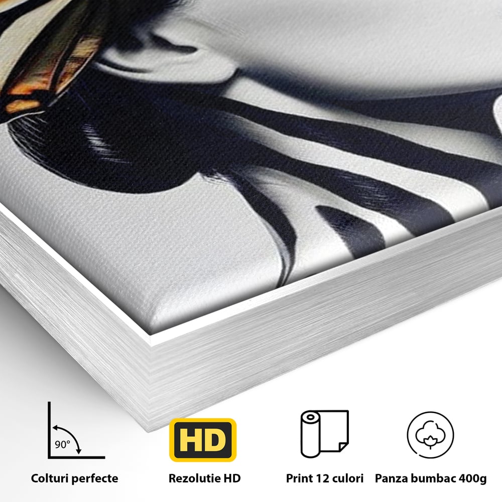 Tablou Canvas Premium LuxCanva® G1057, Fluturele Noptii , Transformare, Fluture, Omida, Simbioza, Metamorfoza, Living, Dormitor, Culori vibrante