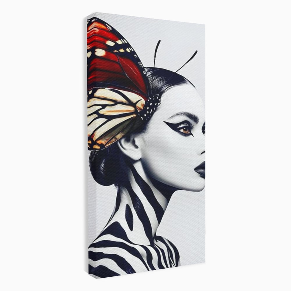 Tablou Canvas Premium LuxCanva® G1057, Fluturele Noptii , Transformare, Fluture, Omida, Simbioza, Metamorfoza, Living, Dormitor, Culori vibrante